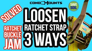 How to loosen tighten and reposition ratchet straps  Condomounts Column TV mount Ratchet strap [upl. by Millford459]