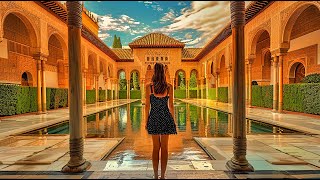 Alhambra of Granada Spain Walkthrough Patio de los Arrayanes [upl. by Ailin]