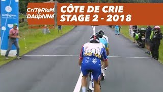 Côte de Crie  Stage 2 Montbrison  Belleville  Critérium du Dauphiné 2018 [upl. by Mccafferty]