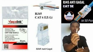 RJ45 Cat 56 Tembus Anti Gagal Vascolink Unboxing Review Jack RJ45 Sekali Crimping langsung Conect [upl. by Anuala]