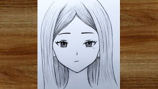 pretty anime girl drawing  easy anime drawing for beginners  step by step drawing [upl. by Charity326]