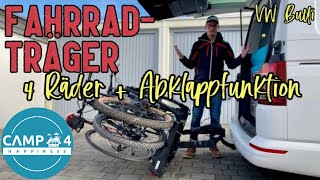 Fahrradträger für die AHK für 4 Räder Thule VeloSpace XT3 für den VW Bulli T5 T6 T61 klappbar [upl. by Conrade]