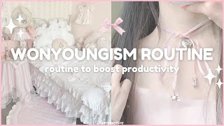 wonyoungism morning and night routine ☁🎀 boost productivity [upl. by Carly223]