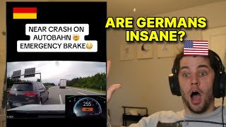 American reacts to CRAZY Autobahn Clips 2 [upl. by Grady]