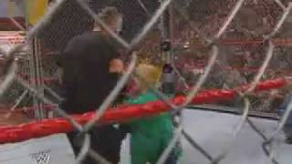 Vince Mcmahon vs Hornswoggle steel cage match [upl. by Skees634]