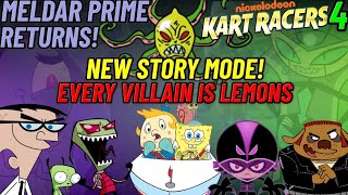 Nickelodeon Kart Racers 4  Every Villain Is Lemons NEW Story Mode EXCLUSIVE Characters  Roguelike [upl. by Eniamret]