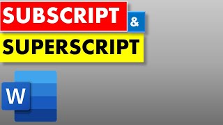 Using Subscript and Superscript in Microsoft Word [upl. by Bronnie]