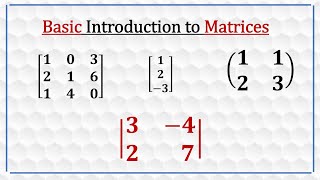 Basic Introduction to Matrices [upl. by Nirrad]