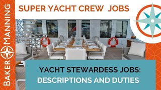 Yacht Stewardess Salary and Job Description [upl. by Eelsel633]