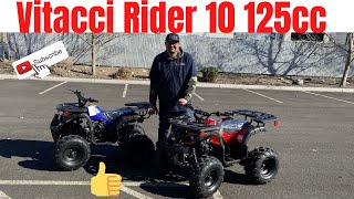 Vitacci Rider 10 125 ATV Review In Burgundy [upl. by Trinette]