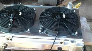 Radiator amp Electric Fans Install in Project Zenki Redux 240sx S14 [upl. by Amadeo]