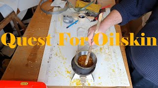 Experimenting with Wax and Oil to make Oilskin [upl. by Hgieliak]