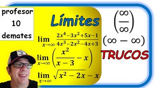 Cálculo de LÍMITES 🔝 cuando x tiende a Infinito 🔥 Indeterminaciones con raíces  1º 2º bachillerato [upl. by Dnana706]