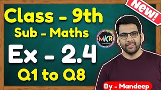 Class 9 Maths Ex 24 Q1 to Q8  Chapter 2 Polynomials  NCERT  MKR [upl. by Ahsiyk]