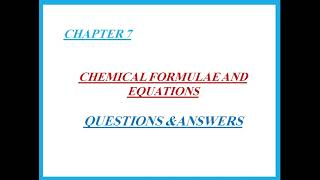 Ch 7 Formulae amp Equations Q amp A IGCSE Chemistry Cambridge  Dr Hanaa Assil [upl. by Nawek]