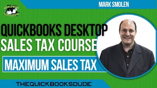 How To Enter Maximum Sales Tax In QuickBooks [upl. by Carilla]