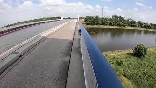 Magdeburg Water Bridge  Kanalbrücke Magdeburg SaxonyAnhlat Germany  3rd June 2018 [upl. by Meneau]