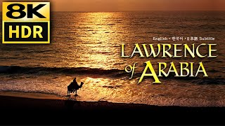 Lawrence of Arabia • Attack on Aqaba  Sunset on the beach • 8K HDR Clip • Eng Kor Jap sub CC [upl. by Essej262]