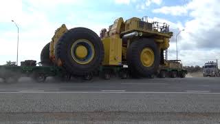 🚛 Doolans Heavy Haulage taking two Komatsu mining dump trucks to the Pilbara region [upl. by Rici533]