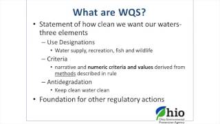 Ohio EPA Water Quality Standards Triennial Review [upl. by Rexanne]