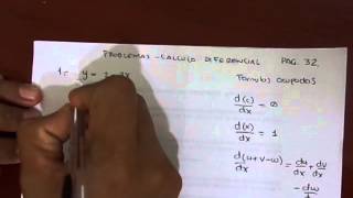 Derivacion funciones algebraicas  Ejercicio 1 pag32 [upl. by Tnerual]