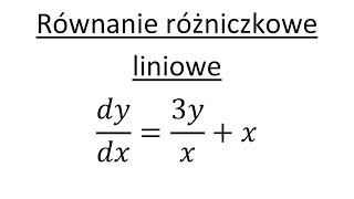 Równanie różniczkowe liniowe cz2 [upl. by Ennelram]