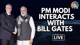 LIVE  PM Narendra Modi Interacts With Bill Gates On UPI To Climate Change  N18L  CNBC TV18 [upl. by Enoryt]