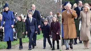 royal family christmas 2023 celebration with William and Kate their children christmas celebration [upl. by Anilocin]