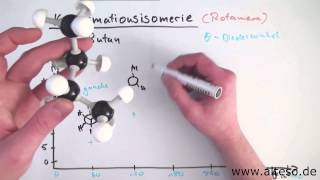 Konformationsisomerie Teil 2 Konformere des Butans [upl. by Gewirtz274]