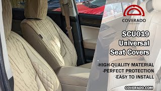 COVERADO  SCU019 Universal Seat Covers Install Process BrunerTuner [upl. by Retsev311]