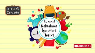 3 Sınıf Noktalama İşaretleri Test1 [upl. by December]