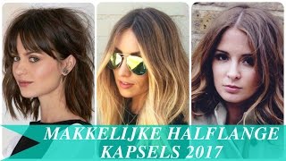 Makkelijke halflange kapsels 2017 [upl. by Ailana161]