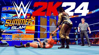 WWE 2K24 Becky Lynch Vs Nia Jax Gameplay Concept [upl. by Prader]