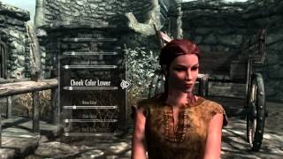 Skyrim Characters  Beautiful Female Breton creation [upl. by Lekzehcey]