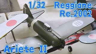 Reggiane Re2002 アリエテII ラジコン飛行機 [upl. by Mutua]