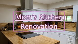 Moms Kitchen Makeover  Cabinet Painting [upl. by Atalie962]