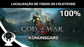 God of War Localização de Todos os Colecionáveis  Konùnsgard 100  Guia [upl. by Aitnwahs]