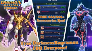 FREE SSS DarknessBagramon is here amp SSSSSS amp Accessory Box  Digimon Masters Online NADMO [upl. by Ayaj]