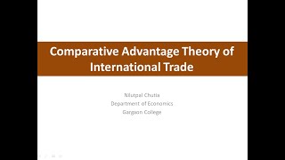 The Comparative Advantage Theory  David Ricardo  Classical Theory of International Trade [upl. by Ahseenyt]