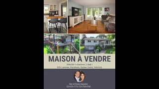 Maison a vendre Pierrefonds House for Sale [upl. by Nnylarat500]