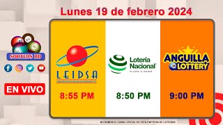 Lotería Nacional LEIDSA y Anguilla Lottery en Vivo 📺│Lunes 19 de febrero 2024 855 PM [upl. by Alihs]