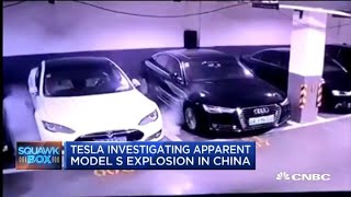 Tesla to investigate apparent Model S explosion in China [upl. by Rancell]