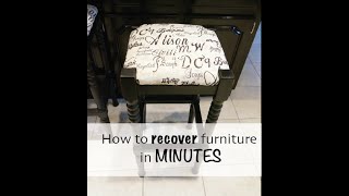 How to recover stools or chairs in minutes [upl. by Hailee755]