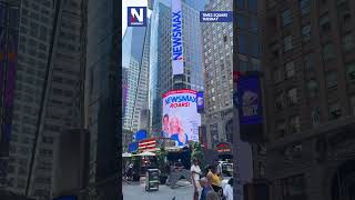 SEE IT NEWSMAX lights up Times Square in New York City [upl. by Kristofer]