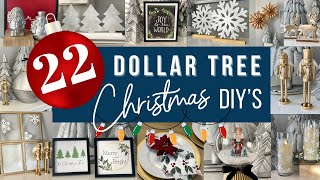 22 DOLLAR TREE CHRISTMAS DIYs  Easy High End Christmas Decor  Best Christmas DIY Hacks 2023 [upl. by Cloots507]