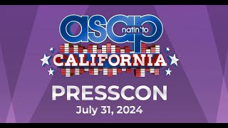 WATCH ASAP in California Press Conference July 31 2024 [upl. by Heywood]