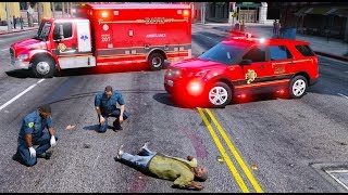 GTA 5 Firefighter  Paramedic Mod EMS Supervisor Responding To New Calls From Agency Callouts [upl. by Melleta]