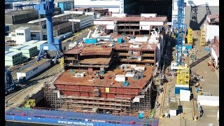 Amazing Global Class Cruise Ship  Construction Update february  april 2019  MV Shipyard Rostock [upl. by Raynor874]