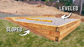 How to Build A Gravel Pad for a Shed on a SLOPED Yard [upl. by Laekim]