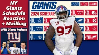 Giants Schedule Release  Mailbag Questions [upl. by Eannyl]